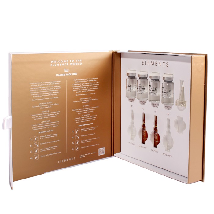 Caja para farmacia y cosmetica personalizada abierta