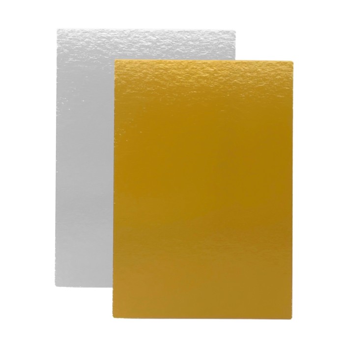 Base rectangular para loncheado oro plata